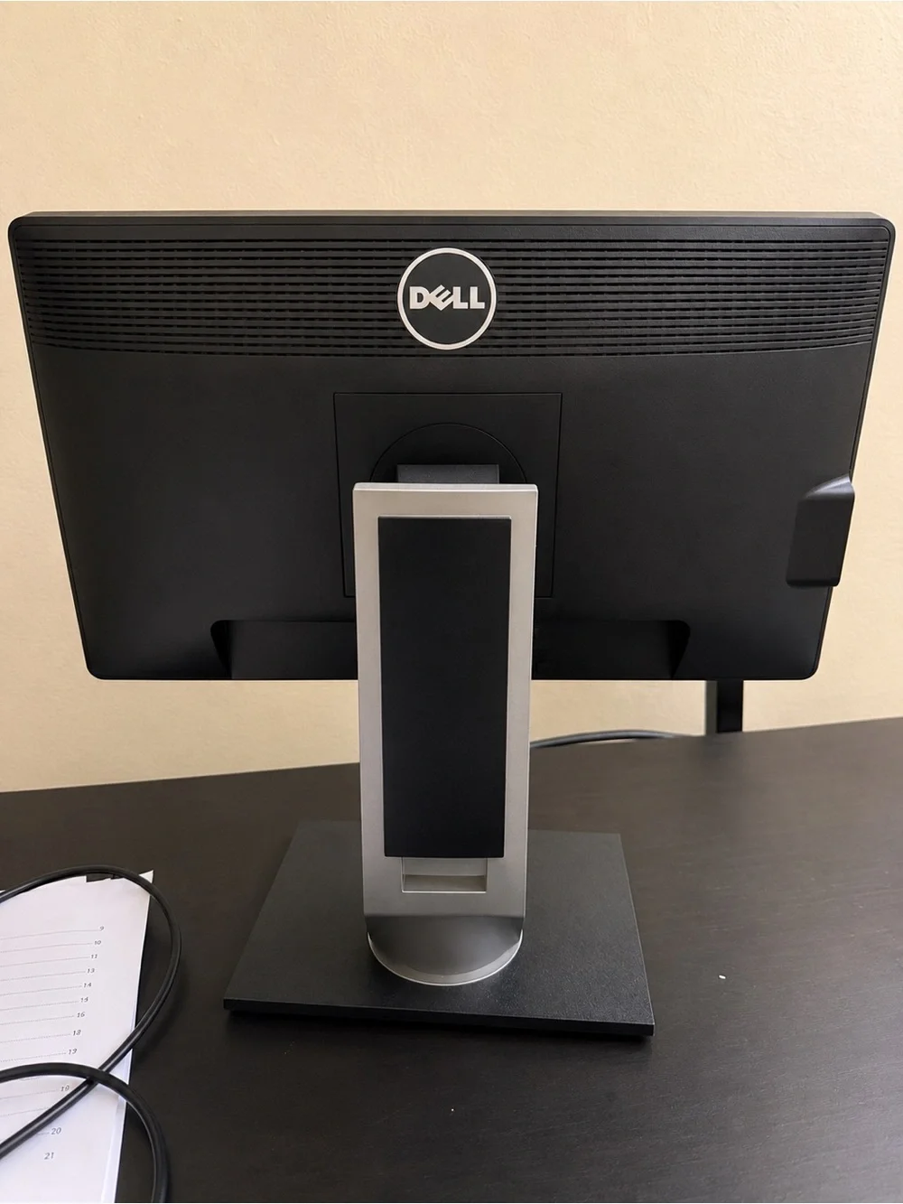 Dell Black Monitor with Silver Stand